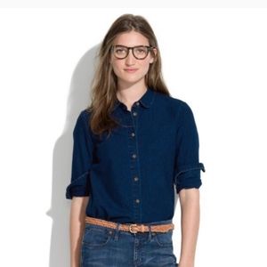 MADEWELL DENIM BUTTON DOWN SHIRT SIZE XS
